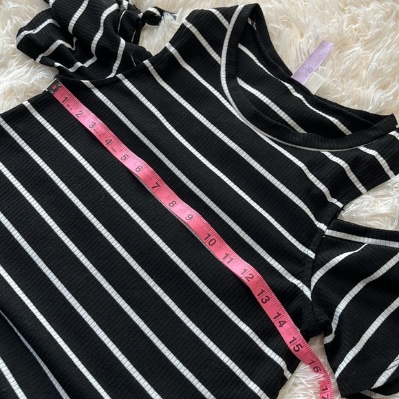 Alya - Women’s Black and White Striped Summer Dress size M - Picture 5 of 7